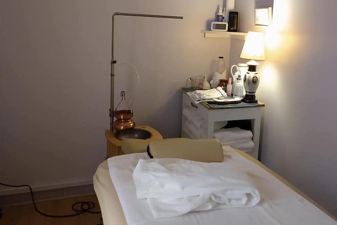 Bodywork therapy treatment room