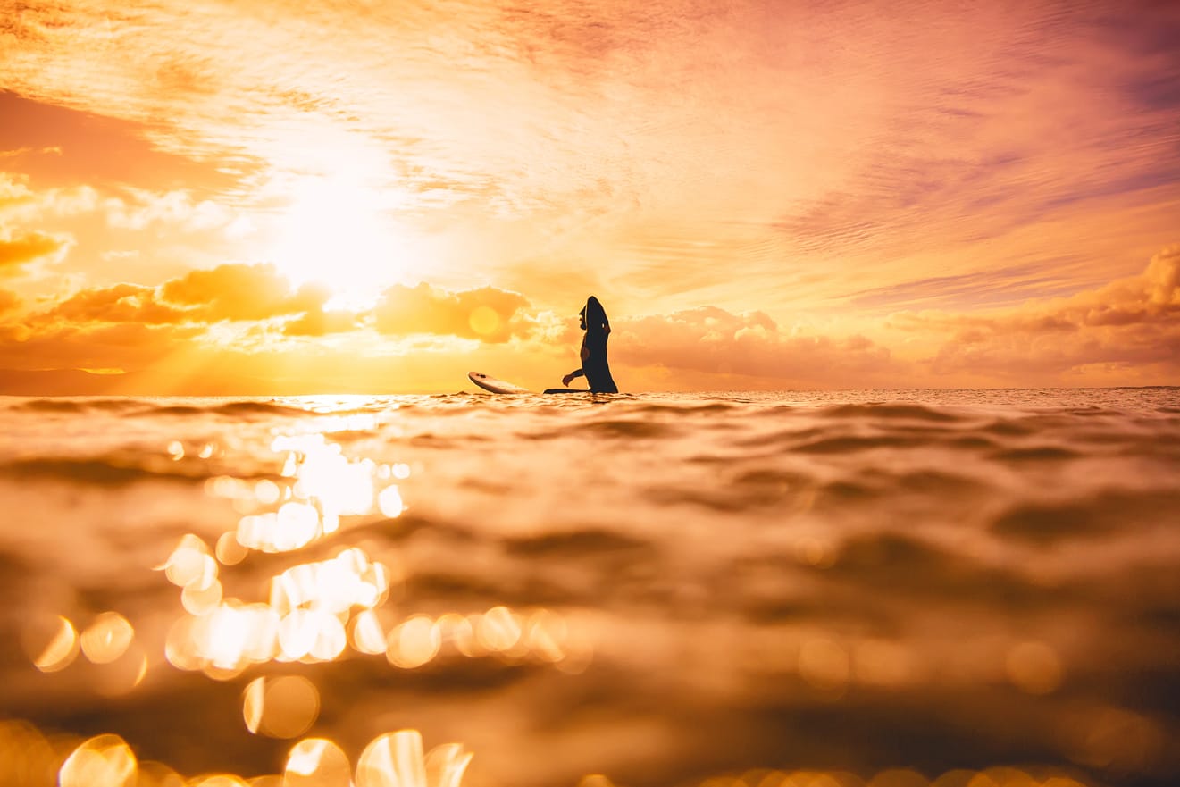 surfer at sunrise
